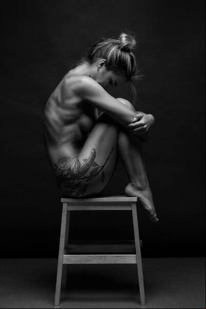 Women black wrestling naked